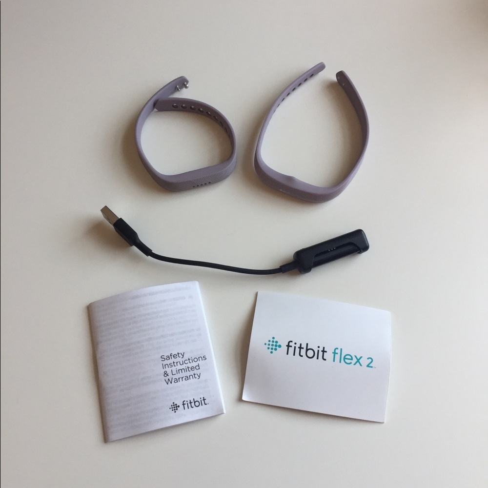 Fitbit Flex 2 with Purple Large & Small Wristbands